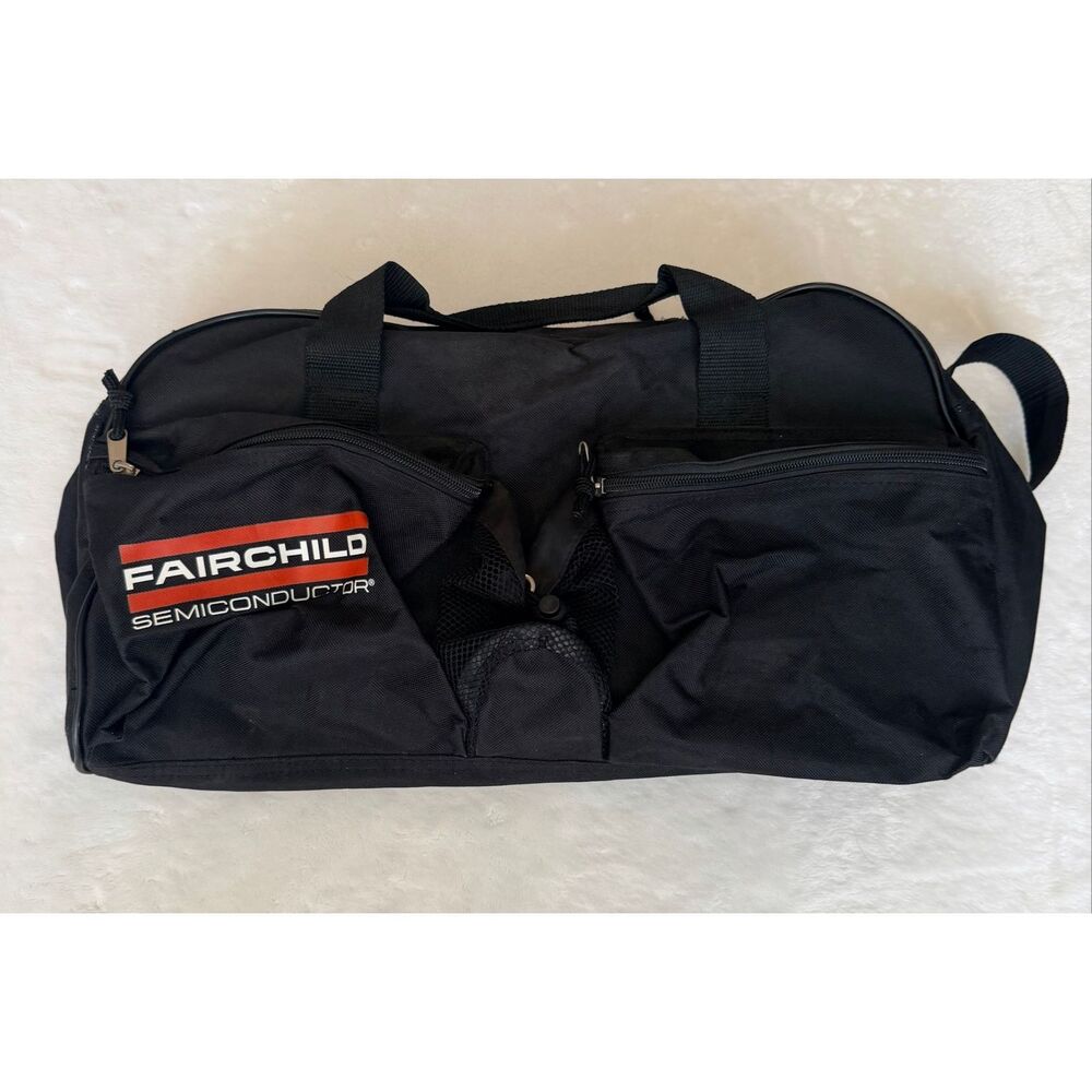 Black Utility Duffel Bag Multi Pocket Shoulder Carry Travel - Picture 3 of 6